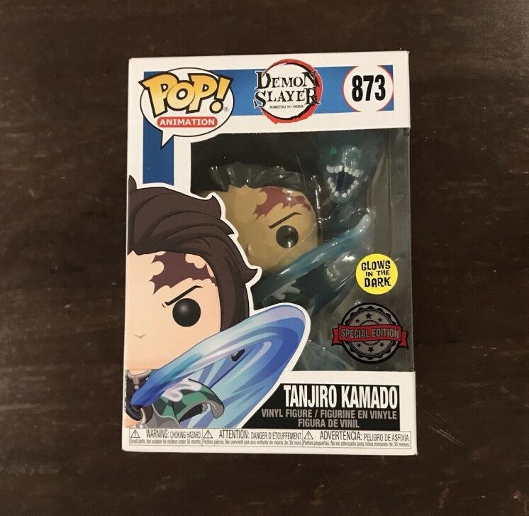 Demon Slayer Tanjiro Kamado Dragon #873 GITD Funko POP! Action Figure Toy W Protector Gift