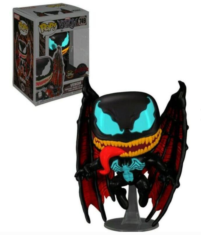 Marvel Venom with Wings #749 CHASE GLOW Funko POP! Action Figure Vinyl PVC Toy W Protector Gift