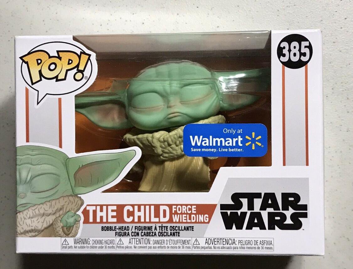 The Mandalorian The Child (Force Wielding) #385 Funko POP! Action Figure Vinyl PVC Toy W Protector