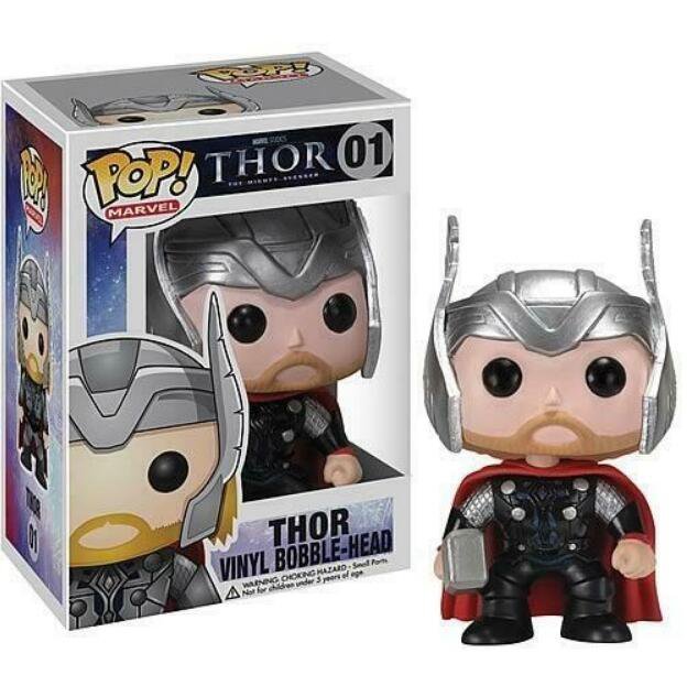 Marvel Thor #01 Bobble-head Funko POP! Action Figure Vinyl PVC Toy W Protector Gift