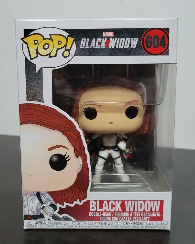 Marvel Black Widow Natasha Romanoff White Suit #604 Funko POP! Action Figure Toy W Protector