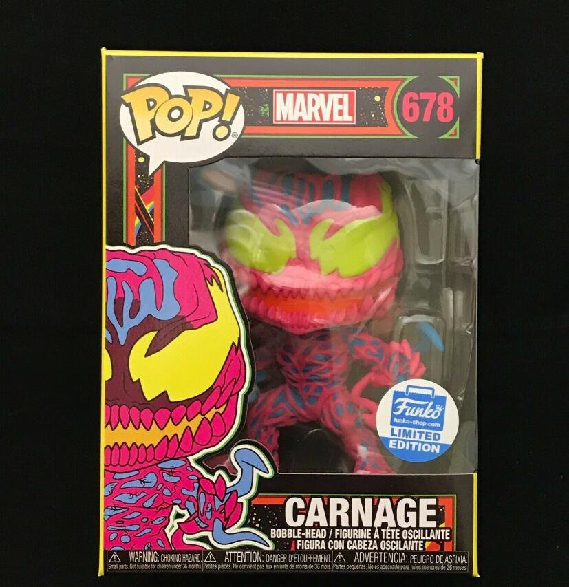 Marvel Carnage Black Light #678 Funko POP! Action Figure Vinyl PVC Toy Gift