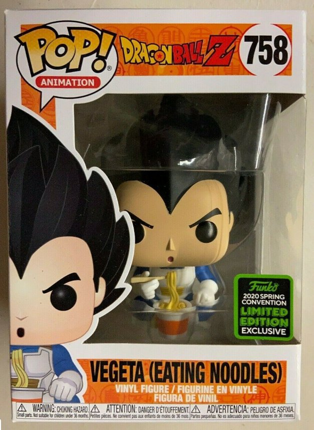 Dragonball Z Vegeta Eating Noodles 2020 ECCC Comic Con Exclusive #758 Funko POP!