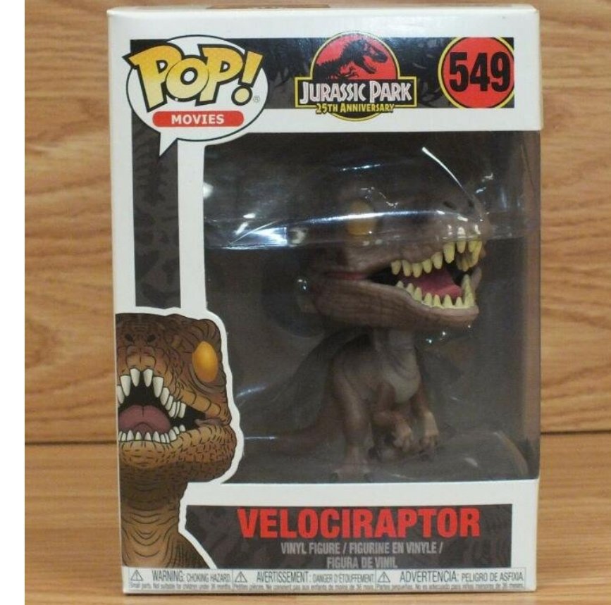 Jurassic Park 25th Anniversary Velociraptor #549 Funko POP! Action Figure Vinyl PVC Toy