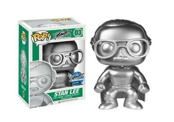 Stan Lee Platinum Sliver Superhero #03 Funko POP! Action Figure Vinyl PVC Toy