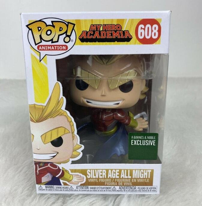 Animation My Hero Academia Silver Age All Might #608 Funko POP! Action Figure Vinyl PVC Toy