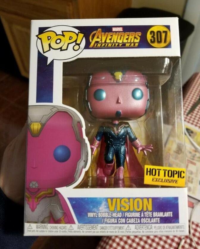 Marvel Avengers Infinity War Vision #307 Funko POP! Action Figure Vinyl PVC Toy