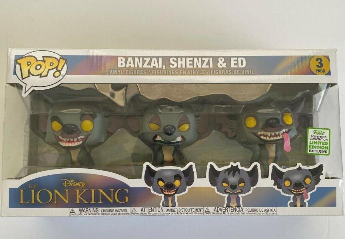 The Lion King Banzai, Shenzi & Ed 3-pack Funko POP! Action Figure Vinyl PVC Toy