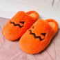 Women's Orange halloween Plush Slippers Soft Comfy Indoor House Shoes Cozy Bedroom Footwear