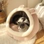 Winter Cute and Warm Cat/Dog House Foldable and Washable Puppy Cave Sofa Pet Bed