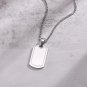 Vnox Grooved Lines Dog Tag Necklaces for Men Women, Unisex Stainless Steel Small Dogtag Pendant
