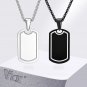 Vnox Grooved Lines Dog Tag Necklaces for Men Women, Unisex Stainless Steel Small Dogtag Pendant