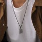 Mprainbow Stainless Steel Dog Tags Necklaces for Men Boys, Waterproof Pendant Necklaces