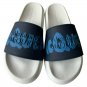 ALEXANDER MCQUEEN Navy/White Debossed Slide Sandals IT36.5/US6.5