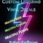 Custom Lettering Premium Vinyl Decals