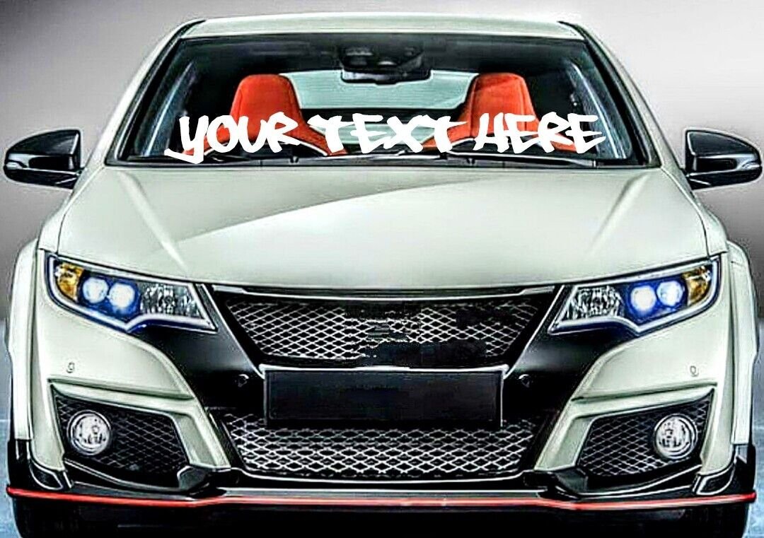 Custom Vinyl Windshield Banner (Multiple Sizes and Colors)