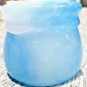 Handmade Pearlescent Blue and Pearlescent White Epoxy Resin Jar with Lid