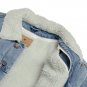 A landing eagle - Unisex Sherpa Denim Jacket (light blue)