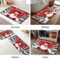Christmas Kitchen Floor Mat - Washable Doormat for Home, Living Room & Bedroom