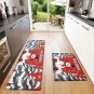 Christmas Kitchen Floor Mat - Washable Doormat for Home, Living Room & Bedroom