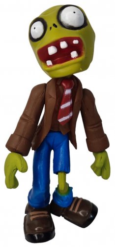Zombie Plants Vs Zombies 7" hard plastic Mexican action toy figure PVZ w lights
