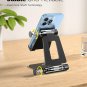 Dual Folding Cell Phone Stand, Fully Adjustable Foldable Desktop Phone Holder Cradle Dock