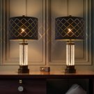 Annora 26" Crystal Table Lamp Set With Night Light And USB Ports (Set of 2)