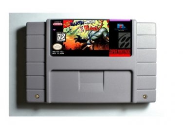 Earthworm Jim SNES 16-Bit Video Game Cartridge Super Nintendo NTSC English