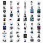 60 pcs Hollow Knight Stickers Video Game Decals for Laptop Phone Scrapbook 5.5 cm (on the long side)