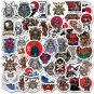 50 pcs Japanese Samurai Set C Stickers Decals for Laptop Phone Scrapbook 5.5 cm