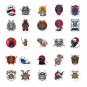 50 pcs Japanese Samurai Set C Stickers Decals for Laptop Phone Scrapbook 5.5 cm