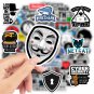 60 pcs Cybersecurity Hacker Stickers Decals for Laptop Phone Scrapbook 5.5 cm