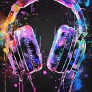 50x70cm Video Gaming Poster - Gaming Headphones on Cotton Canvas Fabric (No Frame)