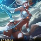 50x70cm Video Game Poster - Janna League of Legends on Cotton Canvas Fabric (No Frame)