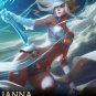 50x70cm Video Game Poster - Janna League of Legends on Cotton Canvas Fabric (No Frame)