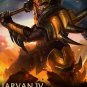 50x70cm Video Game Poster - Jarvan IV League of Legends on Cotton Canvas Fabric (No Frame)
