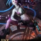50x70cm Video Game Poster - Jinx League of Legends on Cotton Canvas Fabric (No Frame)