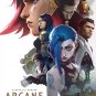 50x70cm Video Game Poster - Arcane League of Legends on Cotton Canvas Fabric (No Frame)