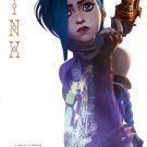 50x70cm Video Game Poster - Jinx Arcane League of Legends on Cotton Canvas Fabric (No Frame)