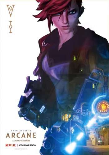 50x70cm Video Game Poster - Vi Arcane League of Legends on Cotton Canvas Fabric (No Frame)