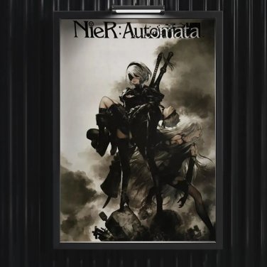 50x70cm Video Game Poster - NieR Automata V2 on Cotton Canvas Fabric (No Frame)