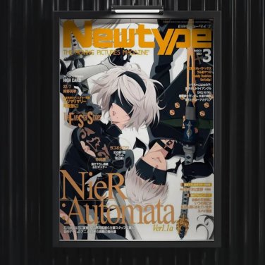 50x70cm Video Game Poster - NieR Automata V3 on Cotton Canvas Fabric (No Frame)