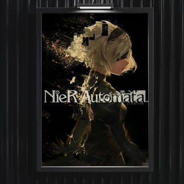 50x70cm Video Game Poster - NieR Automata V4 on Cotton Canvas Fabric (No Frame)