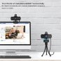 FIFINE 1440p Full HD Webcam with Microphone & Tripod, USB for Desktop/Laptop Streaming - K420