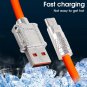 120W 6A Super Fast Charge 1M USB-C Silicone Cable for Huawei, Samsung, Xiaomi