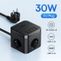 Baseus 30W GaN Power Strip with Surge Protection 3 AC Outlets & 4 USB Ports for iPhone & Tablets