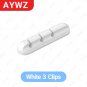 Adhesive Cable Holder Clips - Cord Organizer for Desktop, USB, and Power Cables