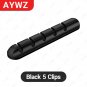 Adhesive Cable Holder Clips - Cord Organizer for Desktop, USB, and Power Cables