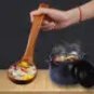 1PC Wooden Soup Spoon Long Handle Dessert Rice Soup Spoon Teaspoon Kitchen Accessories