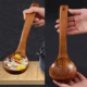 1PC Wooden Soup Spoon Long Handle Dessert Rice Soup Spoon Teaspoon Kitchen Accessories